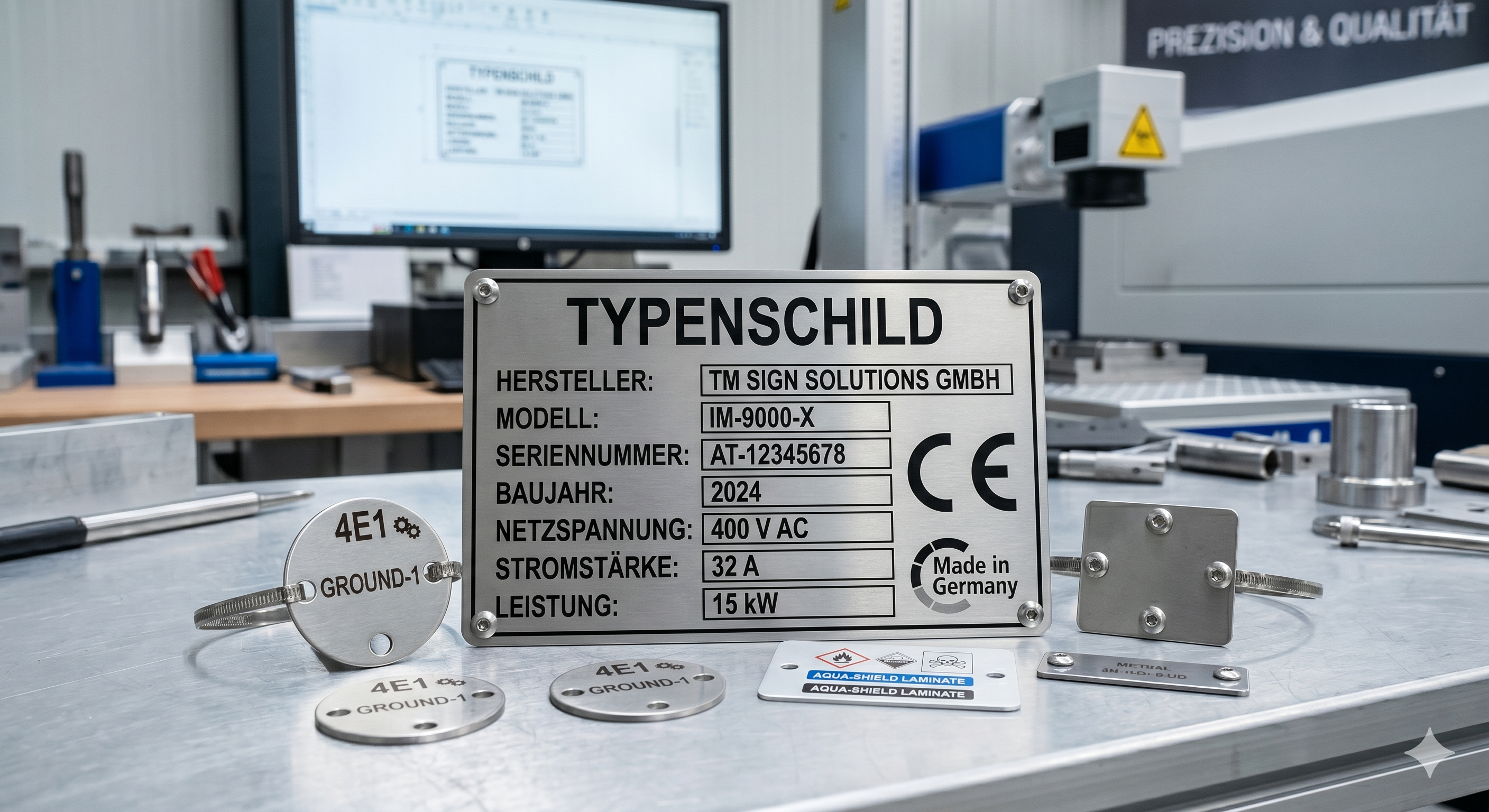 Header-Bild für Typenschilder – Schilder Typenschilder von TM Sign Solutions